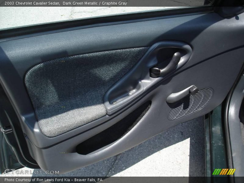 Dark Green Metallic / Graphite Gray 2003 Chevrolet Cavalier Sedan