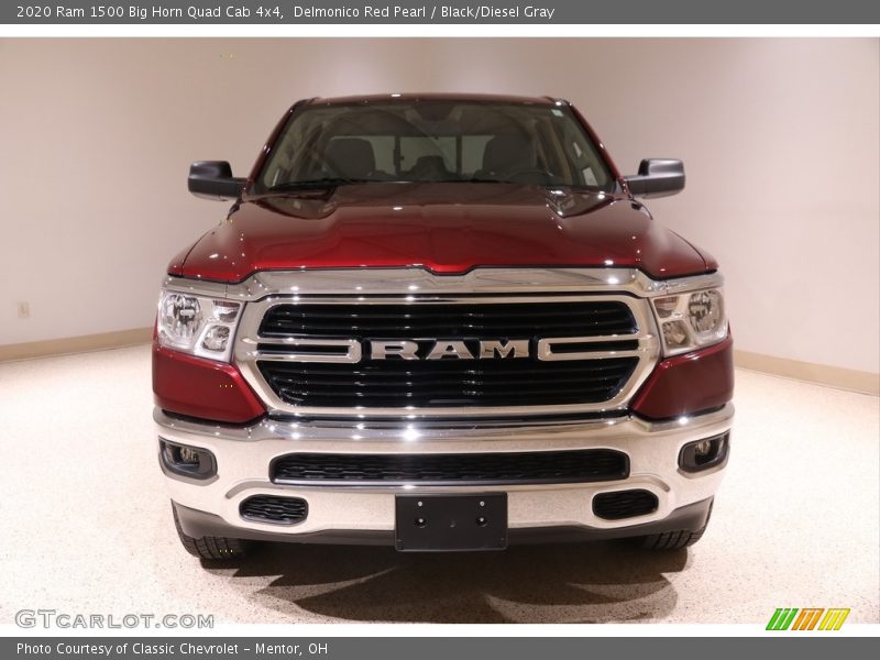 Delmonico Red Pearl / Black/Diesel Gray 2020 Ram 1500 Big Horn Quad Cab 4x4