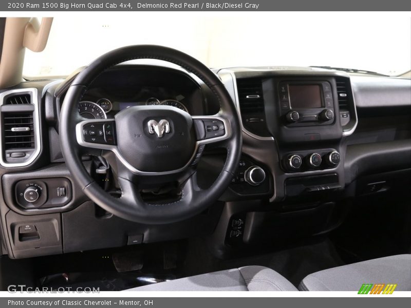 Delmonico Red Pearl / Black/Diesel Gray 2020 Ram 1500 Big Horn Quad Cab 4x4