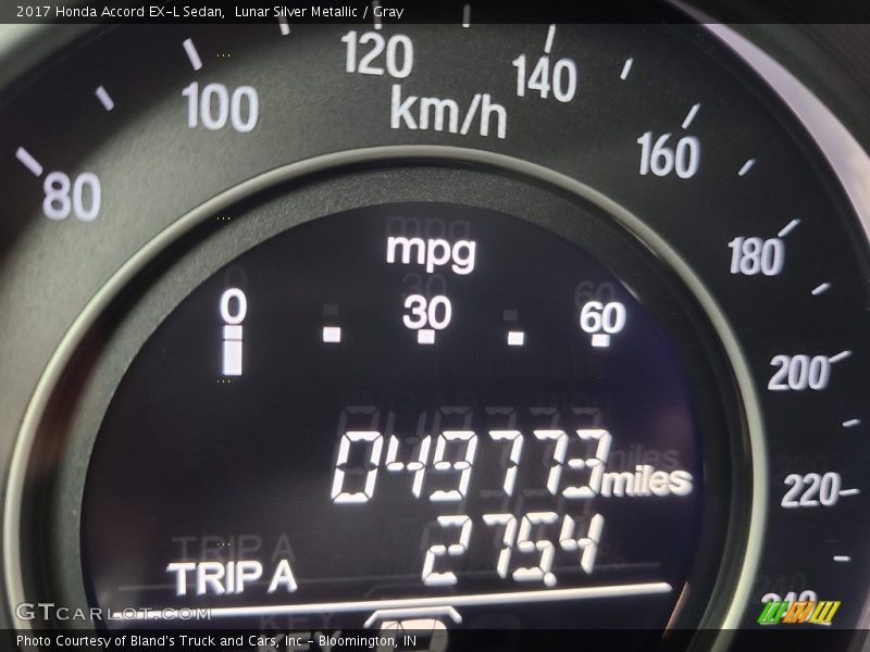 Lunar Silver Metallic / Gray 2017 Honda Accord EX-L Sedan