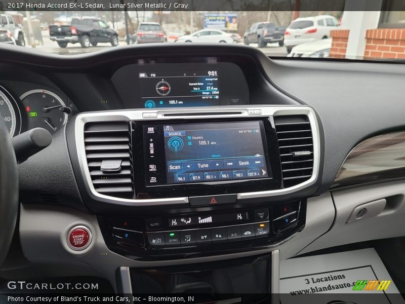 Lunar Silver Metallic / Gray 2017 Honda Accord EX-L Sedan