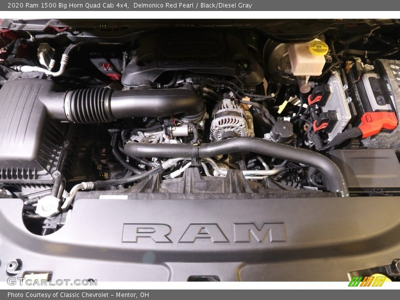 Delmonico Red Pearl / Black/Diesel Gray 2020 Ram 1500 Big Horn Quad Cab 4x4