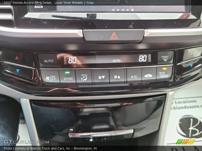 Lunar Silver Metallic / Gray 2017 Honda Accord EX-L Sedan