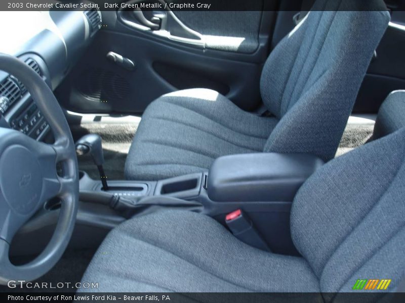 Dark Green Metallic / Graphite Gray 2003 Chevrolet Cavalier Sedan