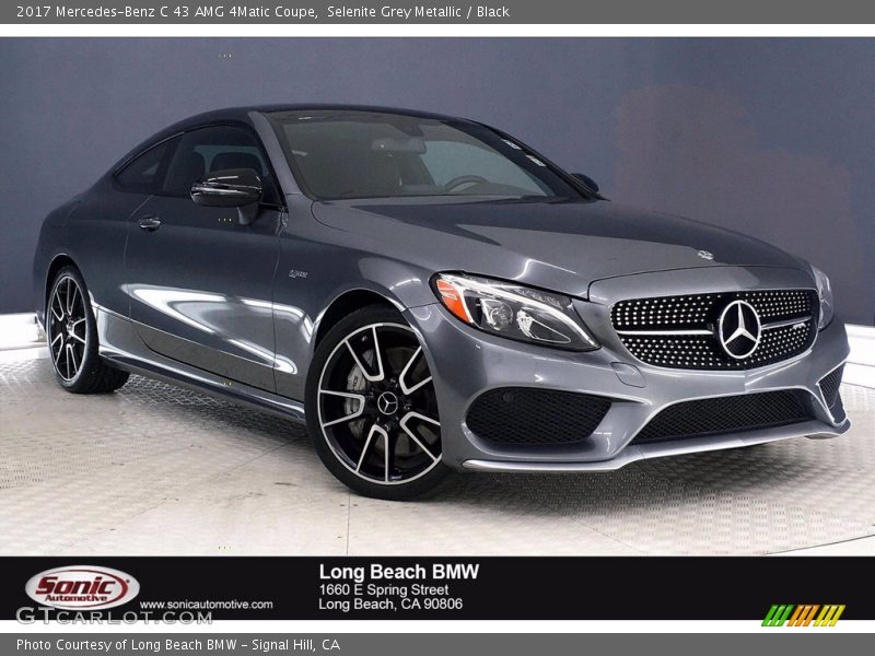Selenite Grey Metallic / Black 2017 Mercedes-Benz C 43 AMG 4Matic Coupe