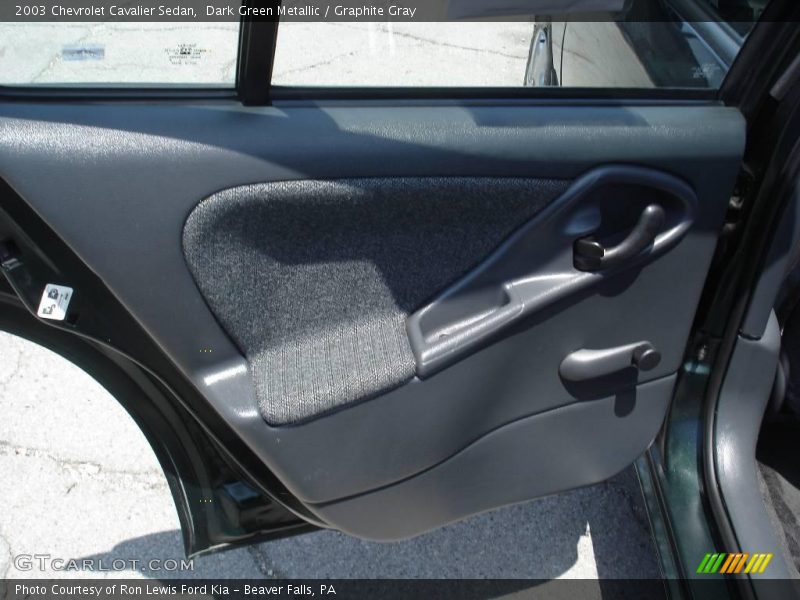 Dark Green Metallic / Graphite Gray 2003 Chevrolet Cavalier Sedan