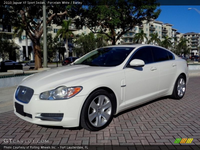 Porcelain White / Barley 2010 Jaguar XF Sport Sedan