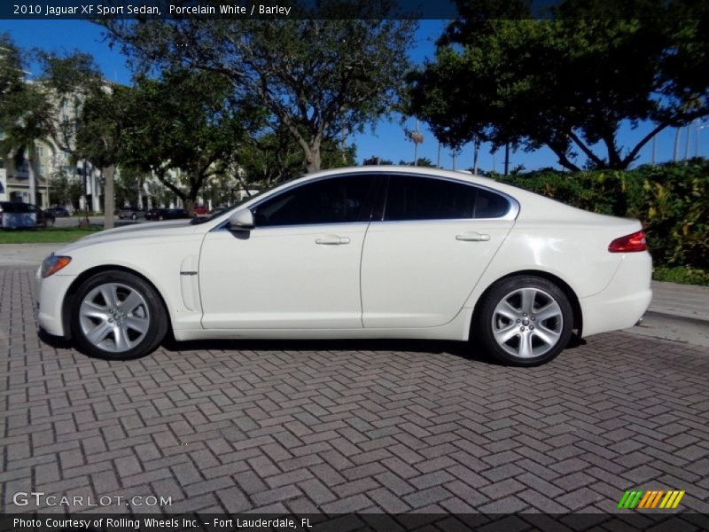 Porcelain White / Barley 2010 Jaguar XF Sport Sedan