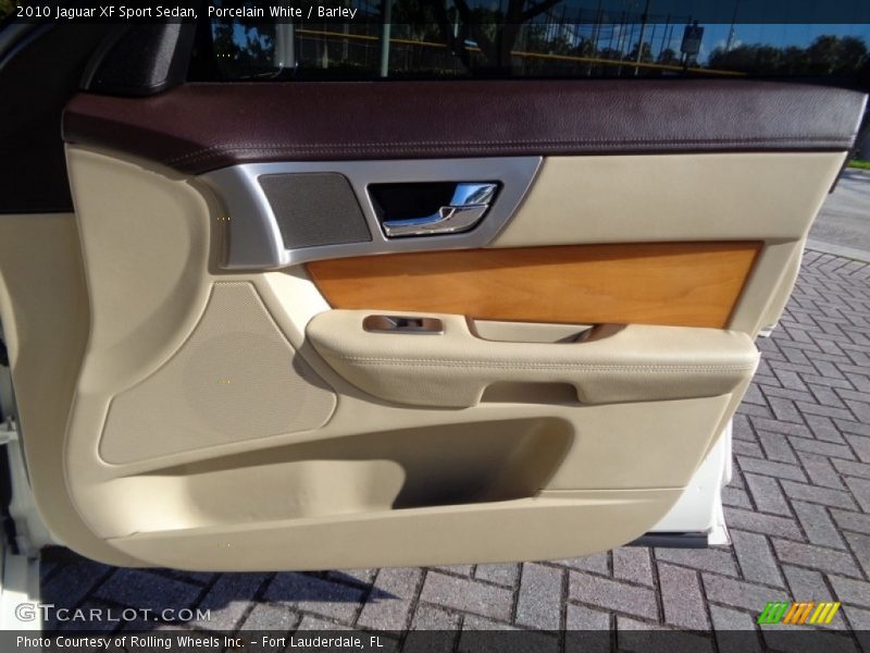 Porcelain White / Barley 2010 Jaguar XF Sport Sedan
