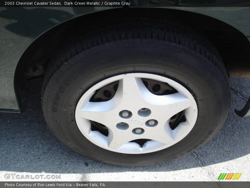 Dark Green Metallic / Graphite Gray 2003 Chevrolet Cavalier Sedan