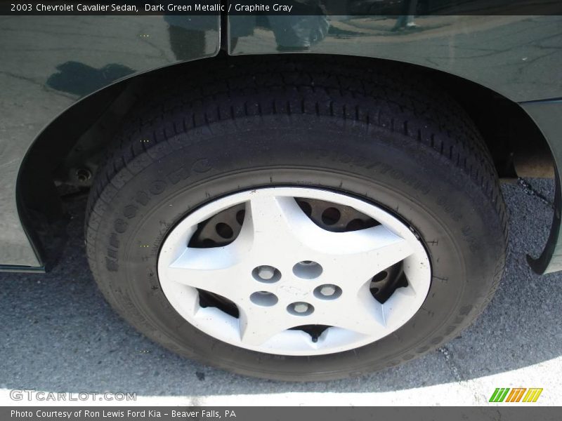 Dark Green Metallic / Graphite Gray 2003 Chevrolet Cavalier Sedan