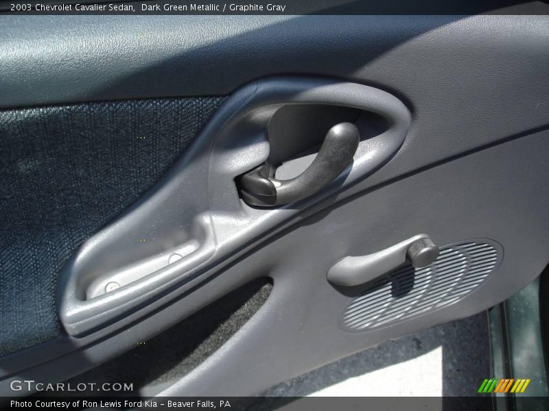 Dark Green Metallic / Graphite Gray 2003 Chevrolet Cavalier Sedan