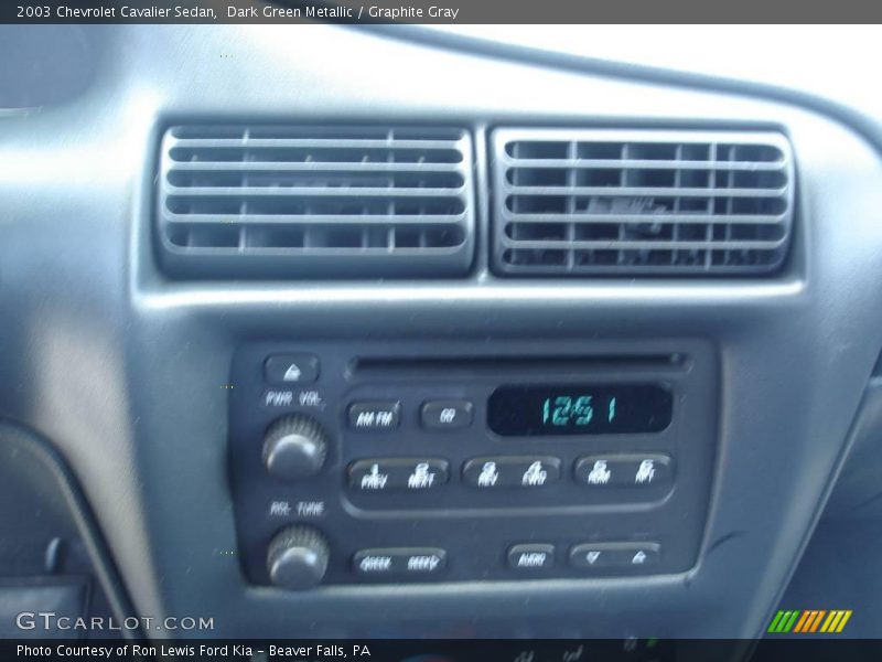 Dark Green Metallic / Graphite Gray 2003 Chevrolet Cavalier Sedan