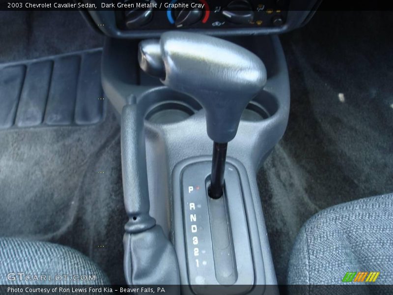 Dark Green Metallic / Graphite Gray 2003 Chevrolet Cavalier Sedan