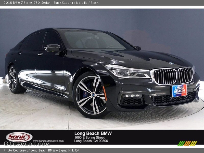 Black Sapphire Metallic / Black 2018 BMW 7 Series 750i Sedan