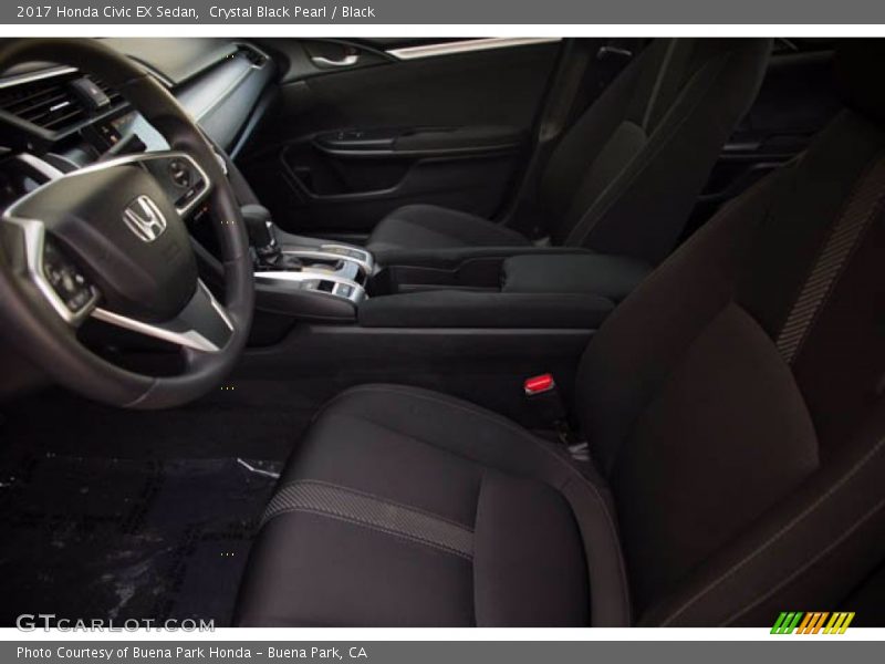 Crystal Black Pearl / Black 2017 Honda Civic EX Sedan