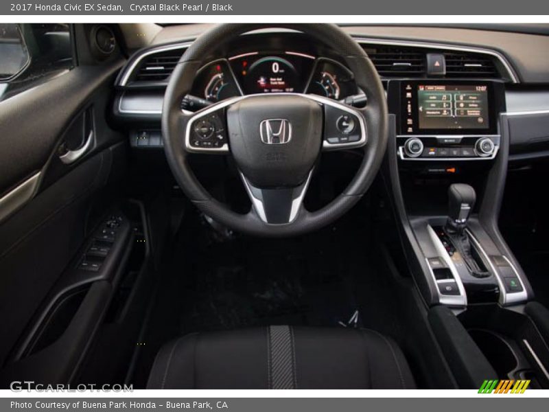Crystal Black Pearl / Black 2017 Honda Civic EX Sedan
