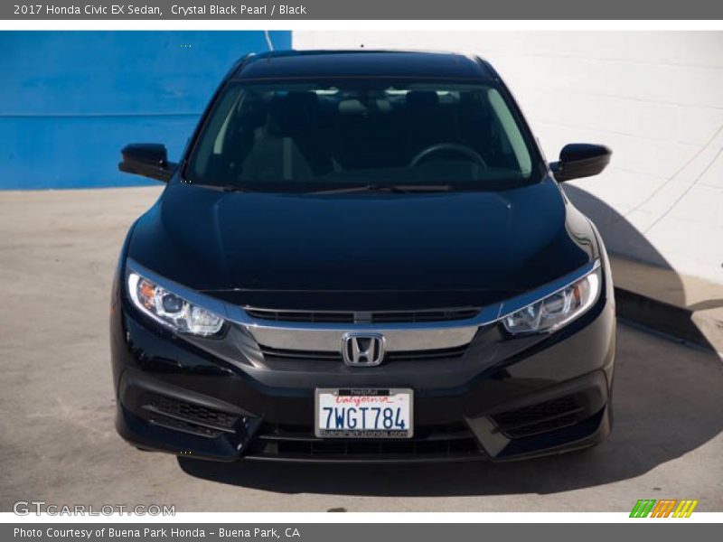 Crystal Black Pearl / Black 2017 Honda Civic EX Sedan