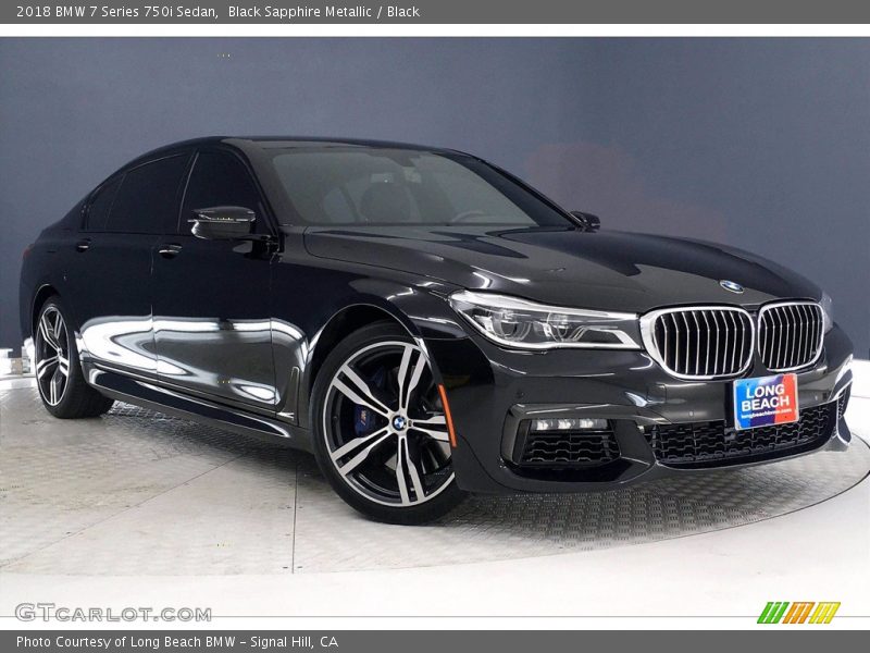 Black Sapphire Metallic / Black 2018 BMW 7 Series 750i Sedan