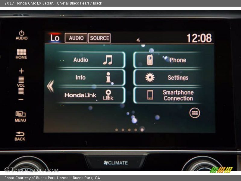 Crystal Black Pearl / Black 2017 Honda Civic EX Sedan