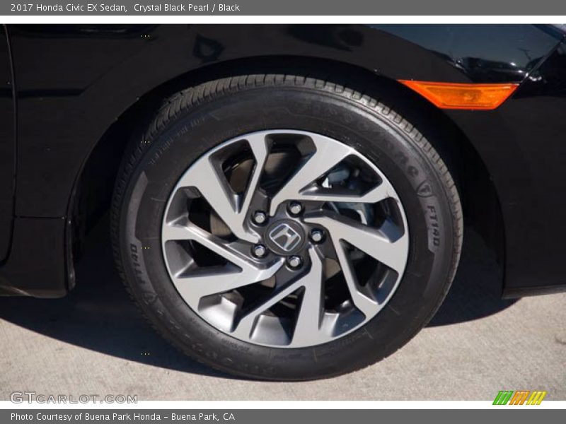 Crystal Black Pearl / Black 2017 Honda Civic EX Sedan