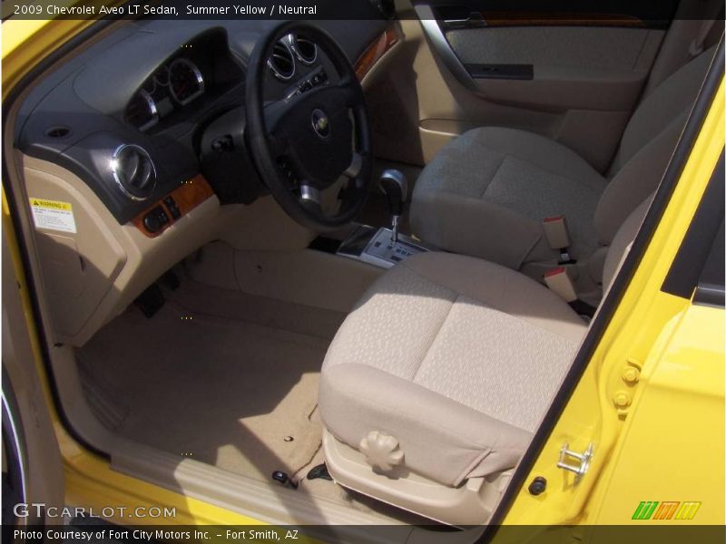 Summer Yellow / Neutral 2009 Chevrolet Aveo LT Sedan