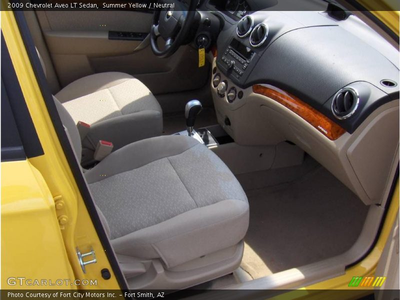 Summer Yellow / Neutral 2009 Chevrolet Aveo LT Sedan