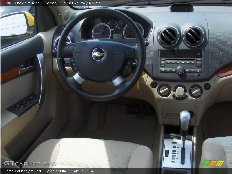 Summer Yellow / Neutral 2009 Chevrolet Aveo LT Sedan