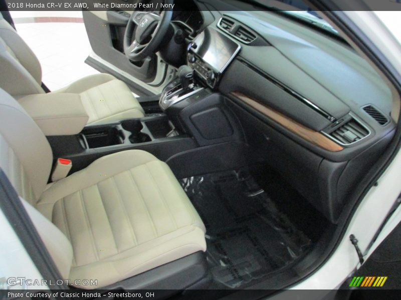 White Diamond Pearl / Ivory 2018 Honda CR-V EX AWD