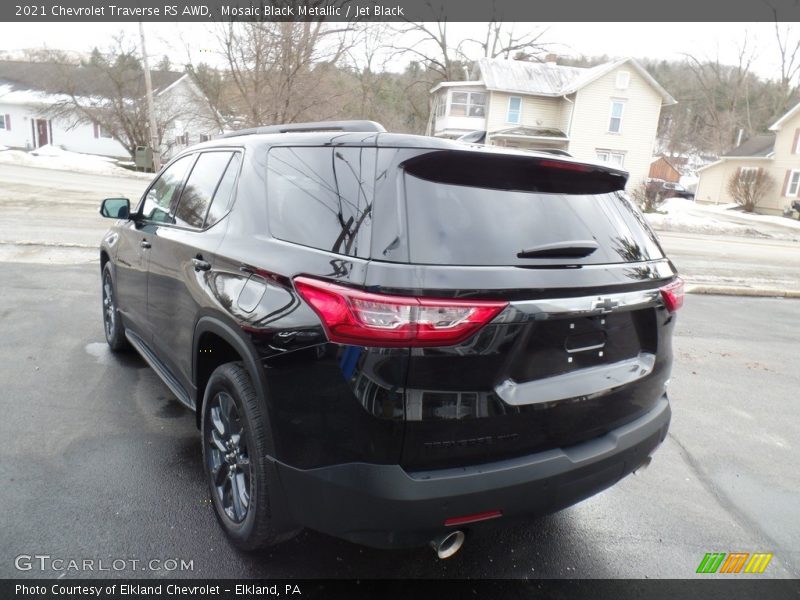 Mosaic Black Metallic / Jet Black 2021 Chevrolet Traverse RS AWD