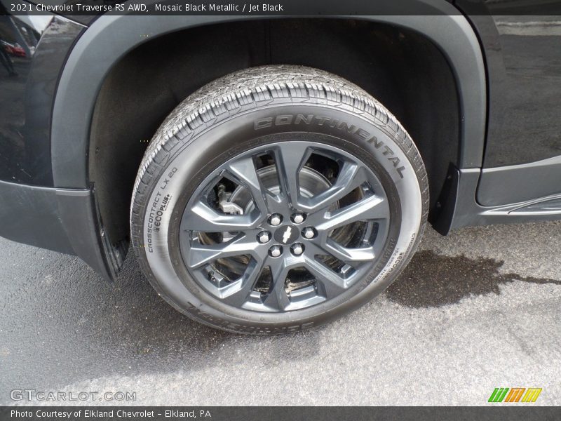 Mosaic Black Metallic / Jet Black 2021 Chevrolet Traverse RS AWD
