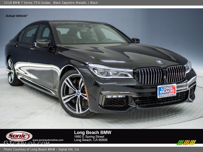 Black Sapphire Metallic / Black 2018 BMW 7 Series 750i Sedan