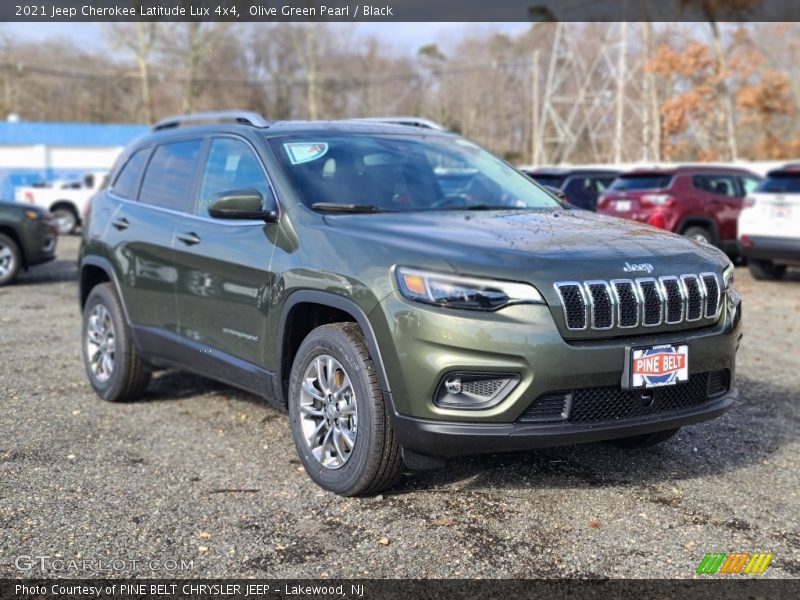 Olive Green Pearl / Black 2021 Jeep Cherokee Latitude Lux 4x4
