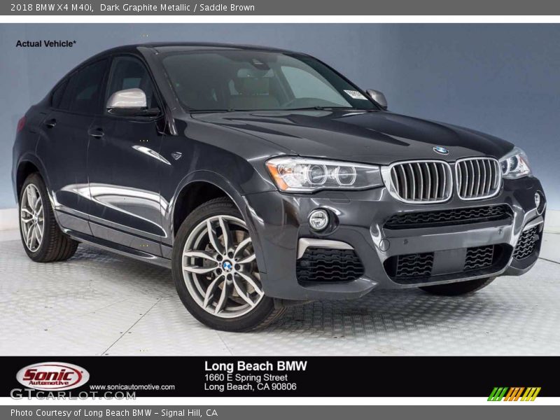 Dark Graphite Metallic / Saddle Brown 2018 BMW X4 M40i
