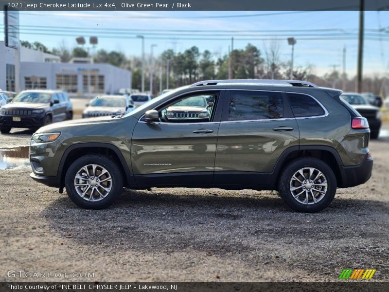 Olive Green Pearl / Black 2021 Jeep Cherokee Latitude Lux 4x4