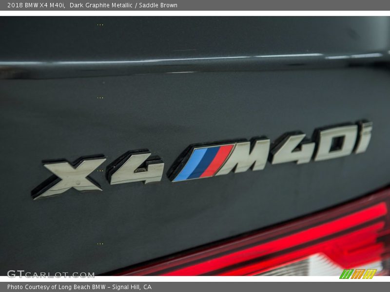 Dark Graphite Metallic / Saddle Brown 2018 BMW X4 M40i