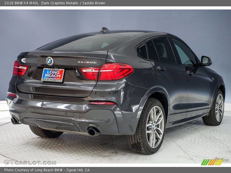 Dark Graphite Metallic / Saddle Brown 2018 BMW X4 M40i