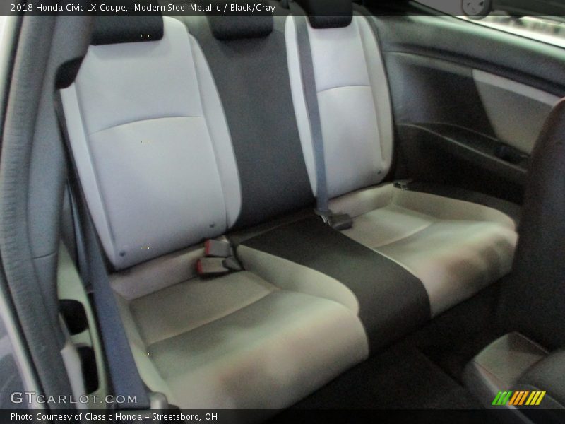 Modern Steel Metallic / Black/Gray 2018 Honda Civic LX Coupe
