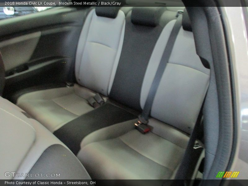 Modern Steel Metallic / Black/Gray 2018 Honda Civic LX Coupe