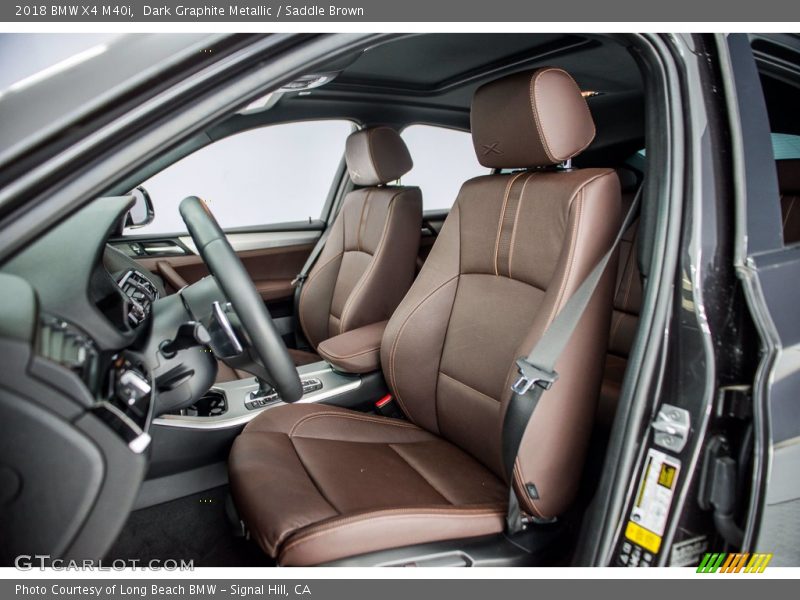 Dark Graphite Metallic / Saddle Brown 2018 BMW X4 M40i
