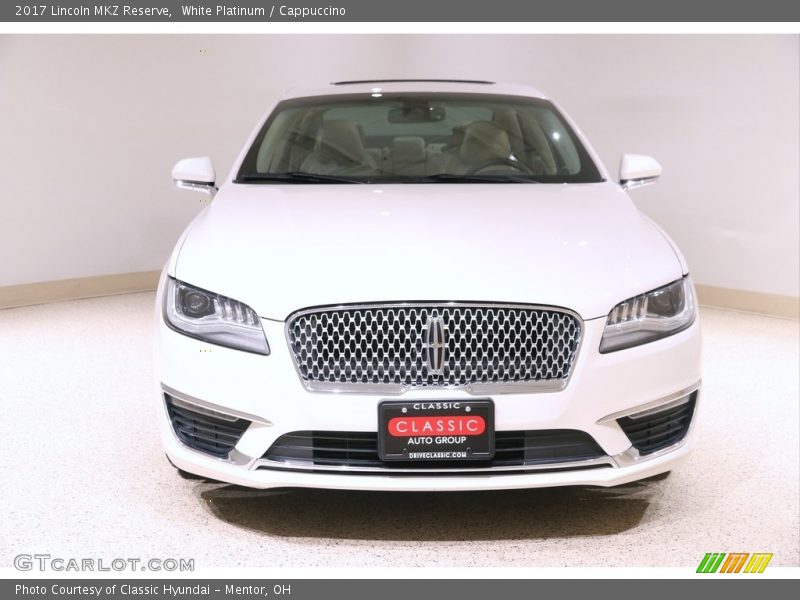 White Platinum / Cappuccino 2017 Lincoln MKZ Reserve