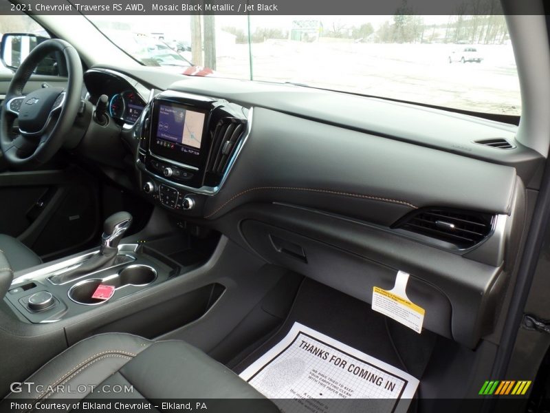 Mosaic Black Metallic / Jet Black 2021 Chevrolet Traverse RS AWD