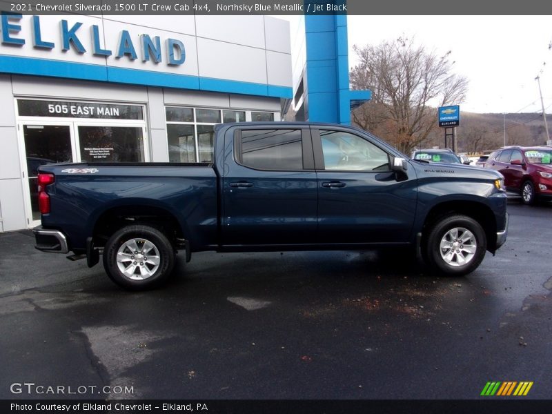 Northsky Blue Metallic / Jet Black 2021 Chevrolet Silverado 1500 LT Crew Cab 4x4