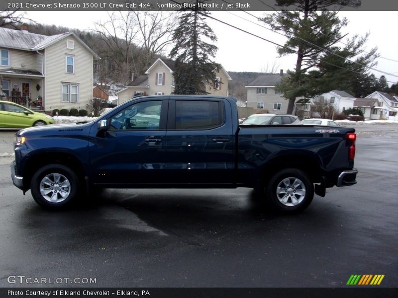 Northsky Blue Metallic / Jet Black 2021 Chevrolet Silverado 1500 LT Crew Cab 4x4