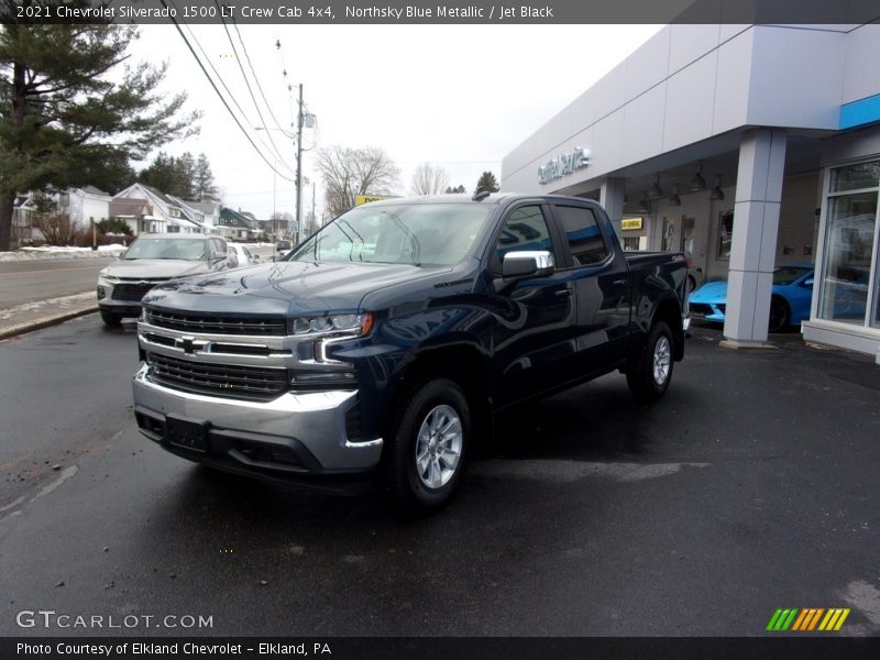 Northsky Blue Metallic / Jet Black 2021 Chevrolet Silverado 1500 LT Crew Cab 4x4