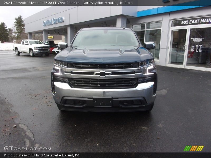 Northsky Blue Metallic / Jet Black 2021 Chevrolet Silverado 1500 LT Crew Cab 4x4