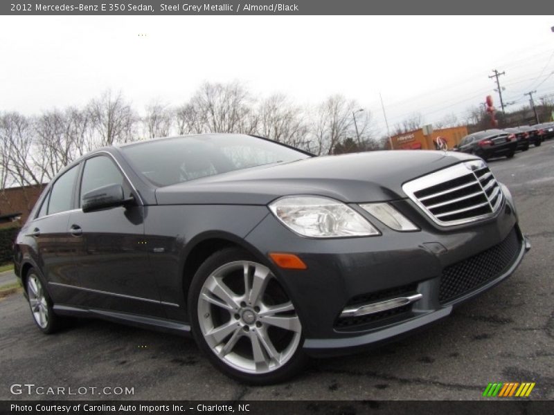 Steel Grey Metallic / Almond/Black 2012 Mercedes-Benz E 350 Sedan