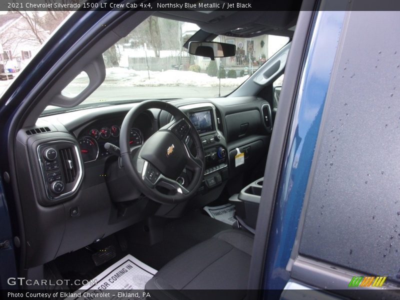 Northsky Blue Metallic / Jet Black 2021 Chevrolet Silverado 1500 LT Crew Cab 4x4