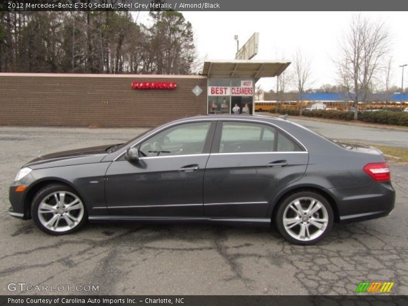 Steel Grey Metallic / Almond/Black 2012 Mercedes-Benz E 350 Sedan