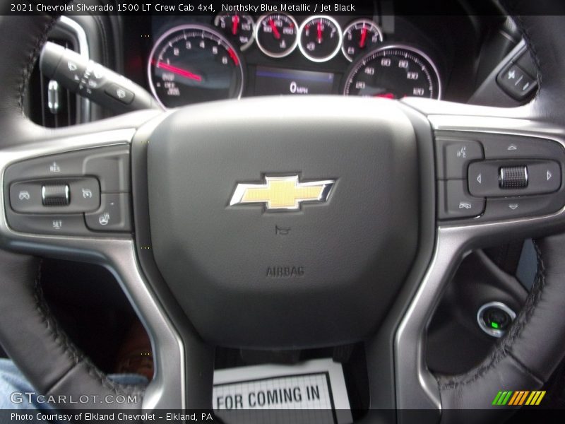 Northsky Blue Metallic / Jet Black 2021 Chevrolet Silverado 1500 LT Crew Cab 4x4